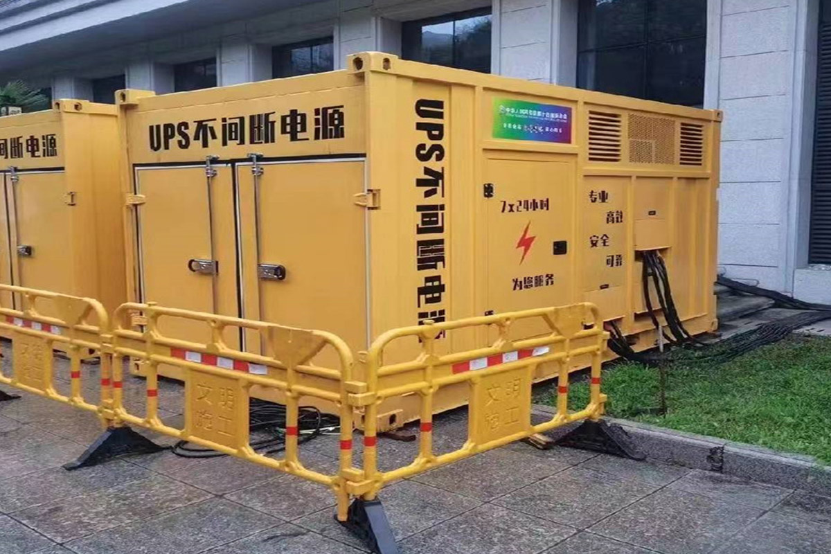 关岭发电机租赁施工现场