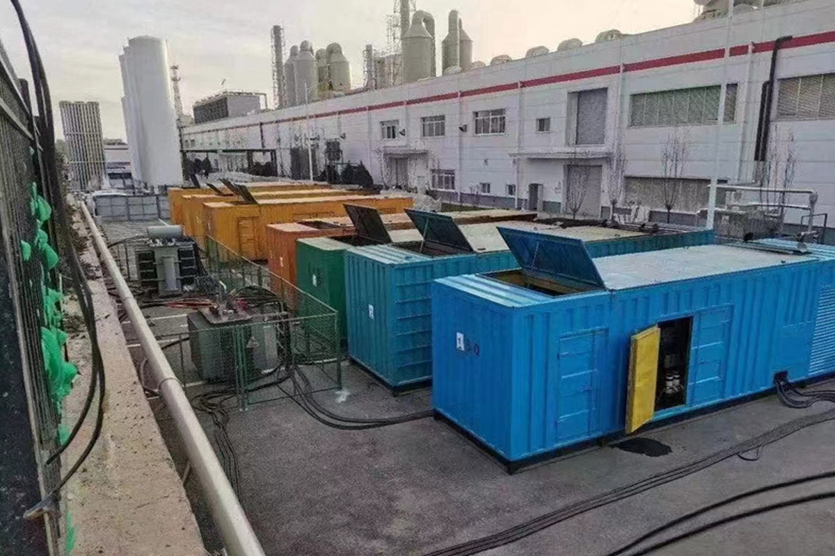 关岭发电机租赁施工现场